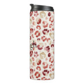 Red Cream Leopard Animal Print Thermosbecher (Nach rechts gedreht)
