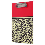 Red Cream Leopard Klemmbrett (Links)