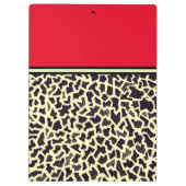 Red Cream Leopard Klemmbrett (Rückseite)