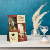 Red Cream Modern Foto Abschluss Fotoplatte (Seite)