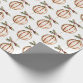 Red Cream Ornaments Christmas Geschenkpapier (Ecke)