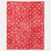 Red Cream Plaid Stripes Birthday Fleecedecke (Vorderseite)