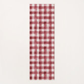 Red Cream Plaid Stripes Yogamatte (Vorderseite)