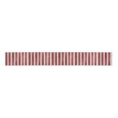Red Cream Stripes Christmas Ripsband (Vorderseite)