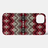Red Cream Tribal Muster Abstrakt Case-Mate iPhone Hülle (Rückseite (Horizontal))
