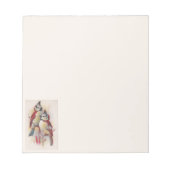 Red Created Bird Notepad Notizblock (Vorderseite)