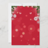 Red Creative Modern Christmas Tree Foto Collage Einladung (Rückseite)