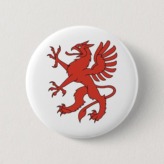 Red Creature Dragon Wings Congue Button (Vorderseite)