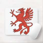 Red Creature Dragon Wings Congue Mousepad (Mit Mouse)