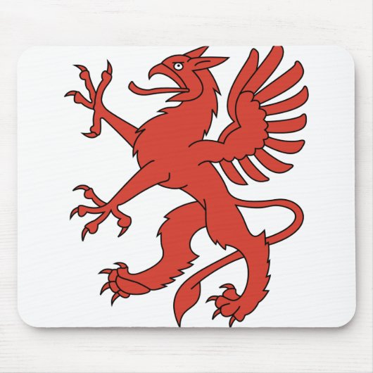 Red Creature Dragon Wings Congue Mousepad (Vorne)