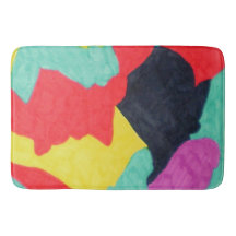 Red Creatures Bath Mat