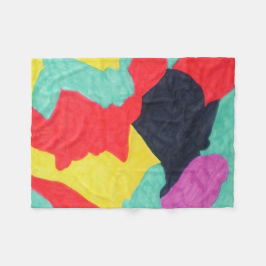 Red Creatures Fleece Blanket (Vorderseite (Horizontal))