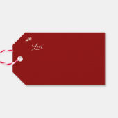 Red Creme Christmas Geschenkanhänger (Rückseite Horizontal)