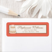 Red/Creme Wedding Cake Rücksendeadresse (Insitu)