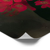 Red Crepe Myrtle Blume Art Print Poster (Ecke)