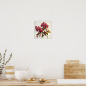 Red Crepe Myrtle Blume Art Print Poster (Küche)