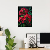 Red Crepe Myrtle Blume Art Print Poster (Heimbüro)