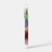 Red crested cardinal 060824AREF107 - Watercolor iPhone Hülle (Linke Seite)