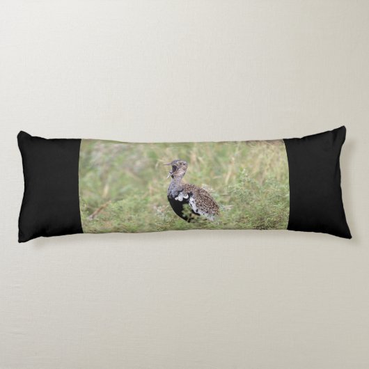 Red Crested Korhaan Seitenschläferkissen (Rückseite)