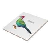 Red-crested turaco bird cartoon illustration fliese (Seite)