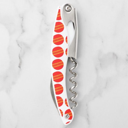 Red Cricket Ball Kellnermesser (Rückseite)