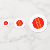 Red Cricket Ball Konfetti (Vorderseiten)