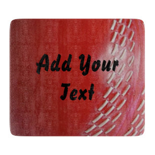 Red Cricket Ball Sports Customizing Schneidebrett