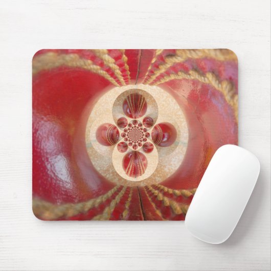 Red Cricket Balls Design Mousepad (Mit Mouse)