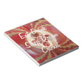 Red Cricket Balls Design Notizblock (angewinkelt)