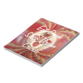 Red Cricket Balls Design Notizblock (Rotiert)