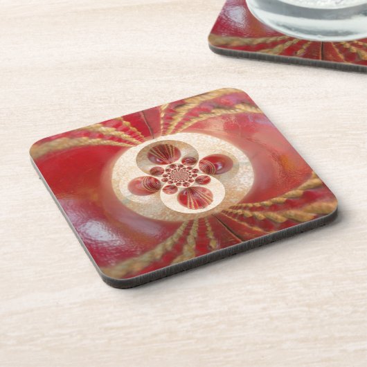 Red Cricket Balls Design Untersetzer (Linke Seite)