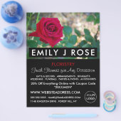 Red Crimson Rose, Floristry Advertising Flyer (Einzeln)