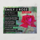Red Crimson Rose, Floristry Advertising Flyer (Vorne)