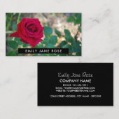 Red Crimson Rose, Floristry Visitenkarte (Vorne/Hinten)