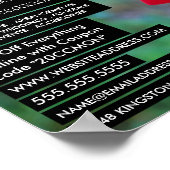 Red Crimson Rose, Floristry Werbung Poster (Ecke)