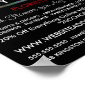 Red Crimson Rose, Floristry Werbung Poster (Ecke)