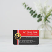 Red Crisscross Electrical Lines Visitenkarte (Stehend Vorderseite)