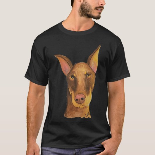 Red Croppe Doberman T-Shirt (Vorderseite)