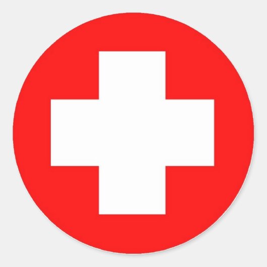 Red Cross Produkte & Designs! Runder Aufkleber (Vorderseite)