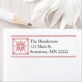 Red Cross-Stitch Snowflake (Insitu)