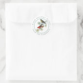 Red Crossbill Bird Pine Holiday Personalisiert Runder Aufkleber (Tasche)