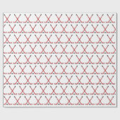 Red Crossed Hockey Sticks und Puck Geschenkpapier (Flach)