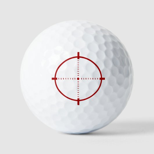 Red Crosshair Target Button  Golfball (Vorderseite)