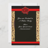 RED CROW PLAYCARDS,POKER PARTY WAX SIEGEL EINLADUNG (Rückseite)