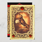 RED CROW PLAYCARDS,POKER PARTY WAX SIEGEL EINLADUNG (Vorne/Hinten)