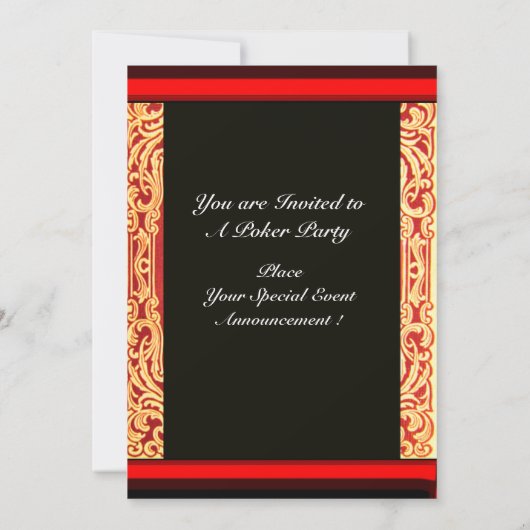 RED CROW PLAYCARDS,POKER PARTY WAX SIEGEL EINLADUNG (Rückseite)