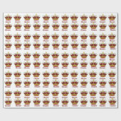 Red Crown Design Geschenkpapier (Flach)