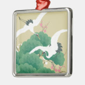 red-crowned crane ornament aus metall (Links)