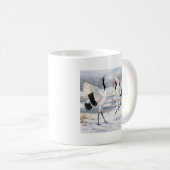 Red-crowned Cranes in Winter Kaffeetasse (VorderseiteRechts)