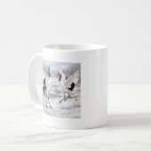 Red-crowned Cranes in Winter Kaffeetasse (Vorderseite Links)